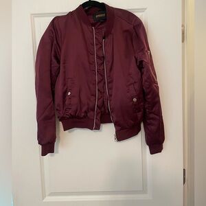 Red bomber jacket
